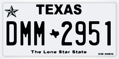 TX license plate DMM2951