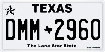 TX license plate DMM2960