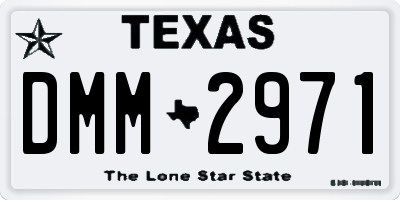 TX license plate DMM2971