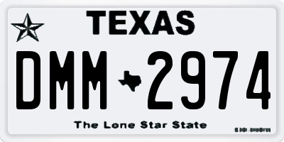 TX license plate DMM2974