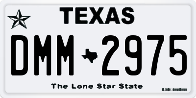 TX license plate DMM2975