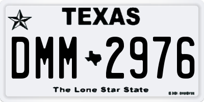 TX license plate DMM2976