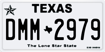 TX license plate DMM2979