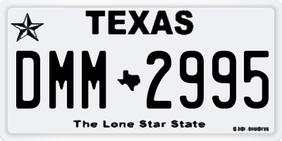 TX license plate DMM2995