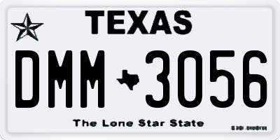 TX license plate DMM3056