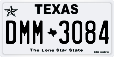 TX license plate DMM3084