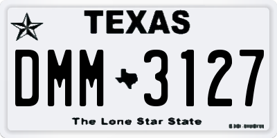 TX license plate DMM3127