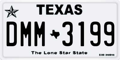 TX license plate DMM3199