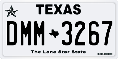 TX license plate DMM3267