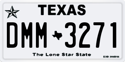 TX license plate DMM3271
