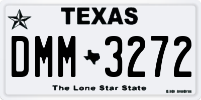 TX license plate DMM3272