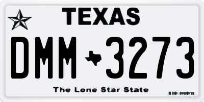 TX license plate DMM3273