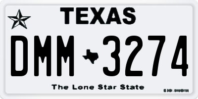 TX license plate DMM3274