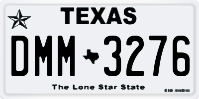 TX license plate DMM3276