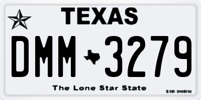 TX license plate DMM3279