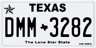 TX license plate DMM3282