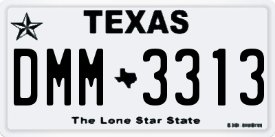 TX license plate DMM3313