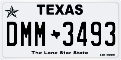 TX license plate DMM3493