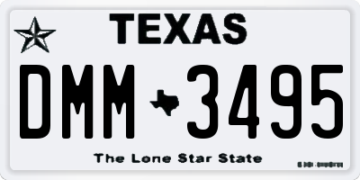 TX license plate DMM3495