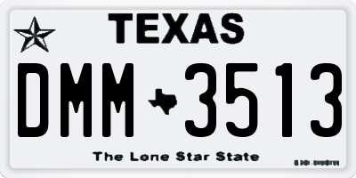 TX license plate DMM3513