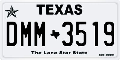 TX license plate DMM3519