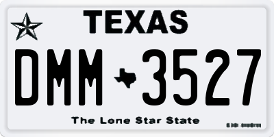 TX license plate DMM3527