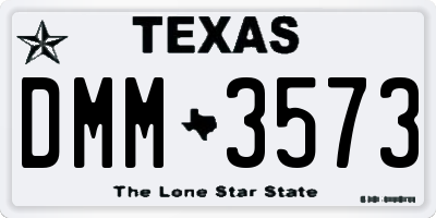 TX license plate DMM3573