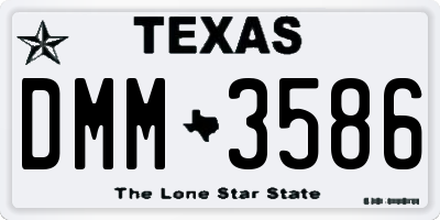 TX license plate DMM3586