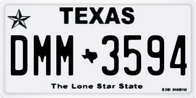 TX license plate DMM3594