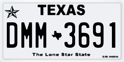 TX license plate DMM3691