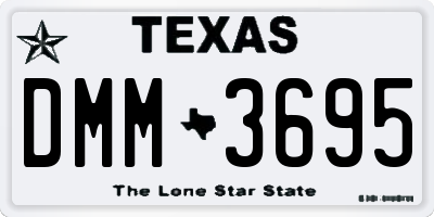 TX license plate DMM3695