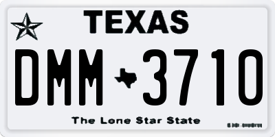 TX license plate DMM3710