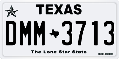 TX license plate DMM3713