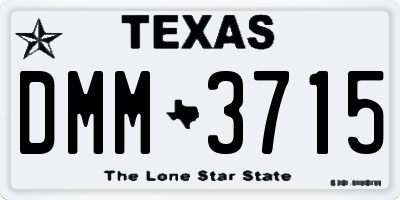 TX license plate DMM3715