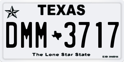 TX license plate DMM3717
