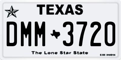 TX license plate DMM3720
