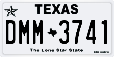 TX license plate DMM3741