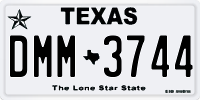 TX license plate DMM3744