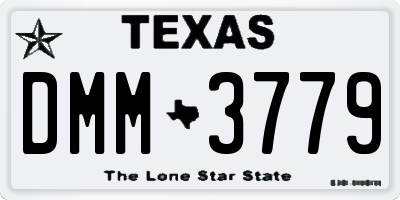 TX license plate DMM3779