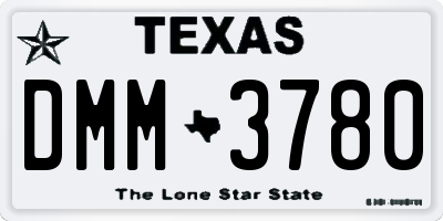 TX license plate DMM3780