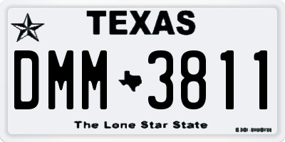 TX license plate DMM3811