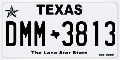 TX license plate DMM3813