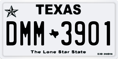 TX license plate DMM3901
