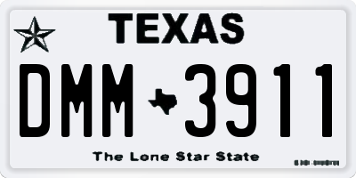 TX license plate DMM3911