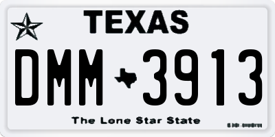 TX license plate DMM3913