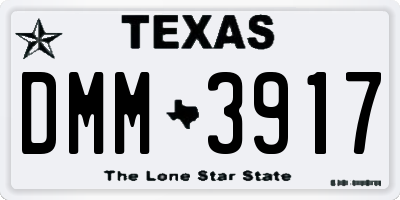 TX license plate DMM3917