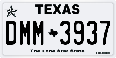 TX license plate DMM3937