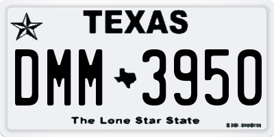 TX license plate DMM3950