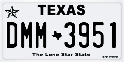 TX license plate DMM3951