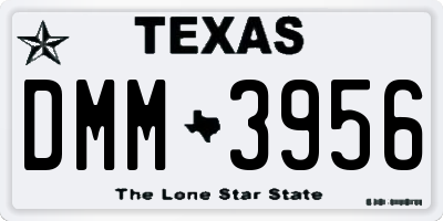 TX license plate DMM3956